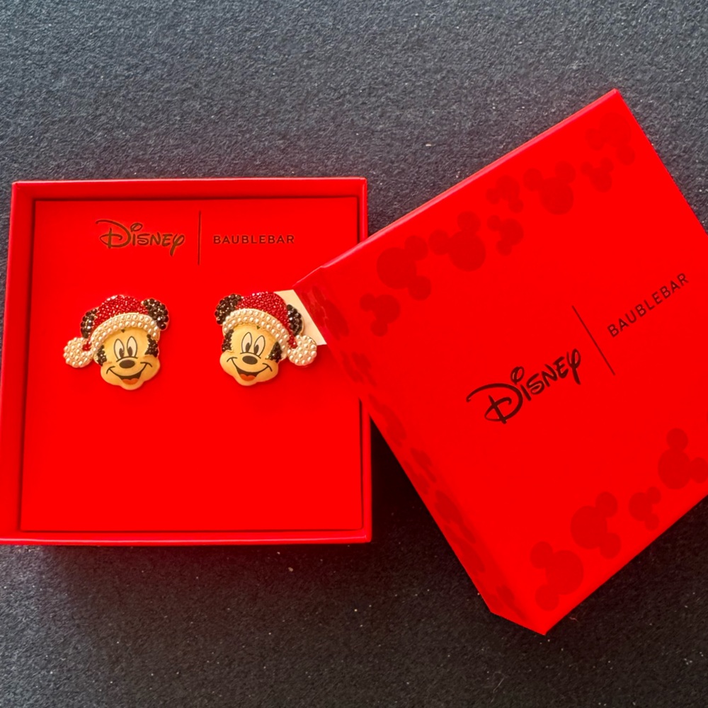 Disney X BaubleBar collab🖤 ❤️Mickey Mouse glass bead Earrings-FUN & FESTIVE